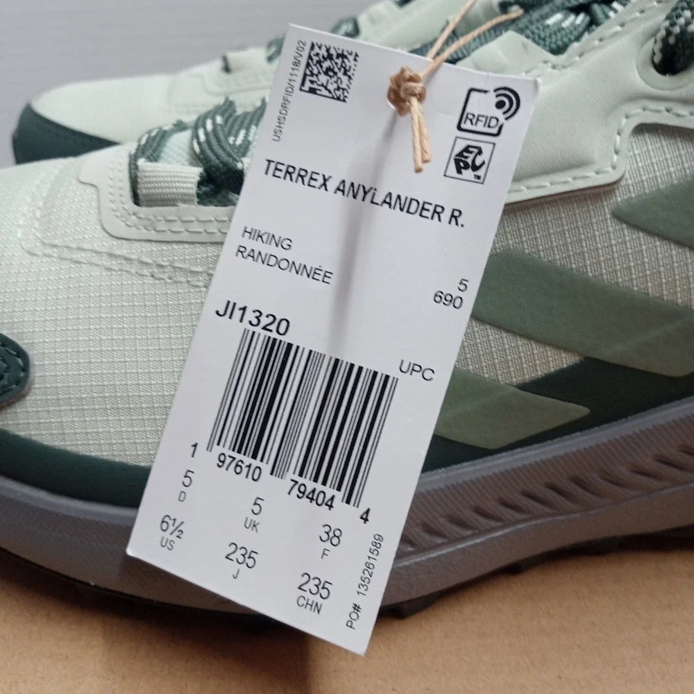 Adidas‎ Terrex Anylander Rain.RDY Hiking Shoes Green Women's Size 6.5 JI1320